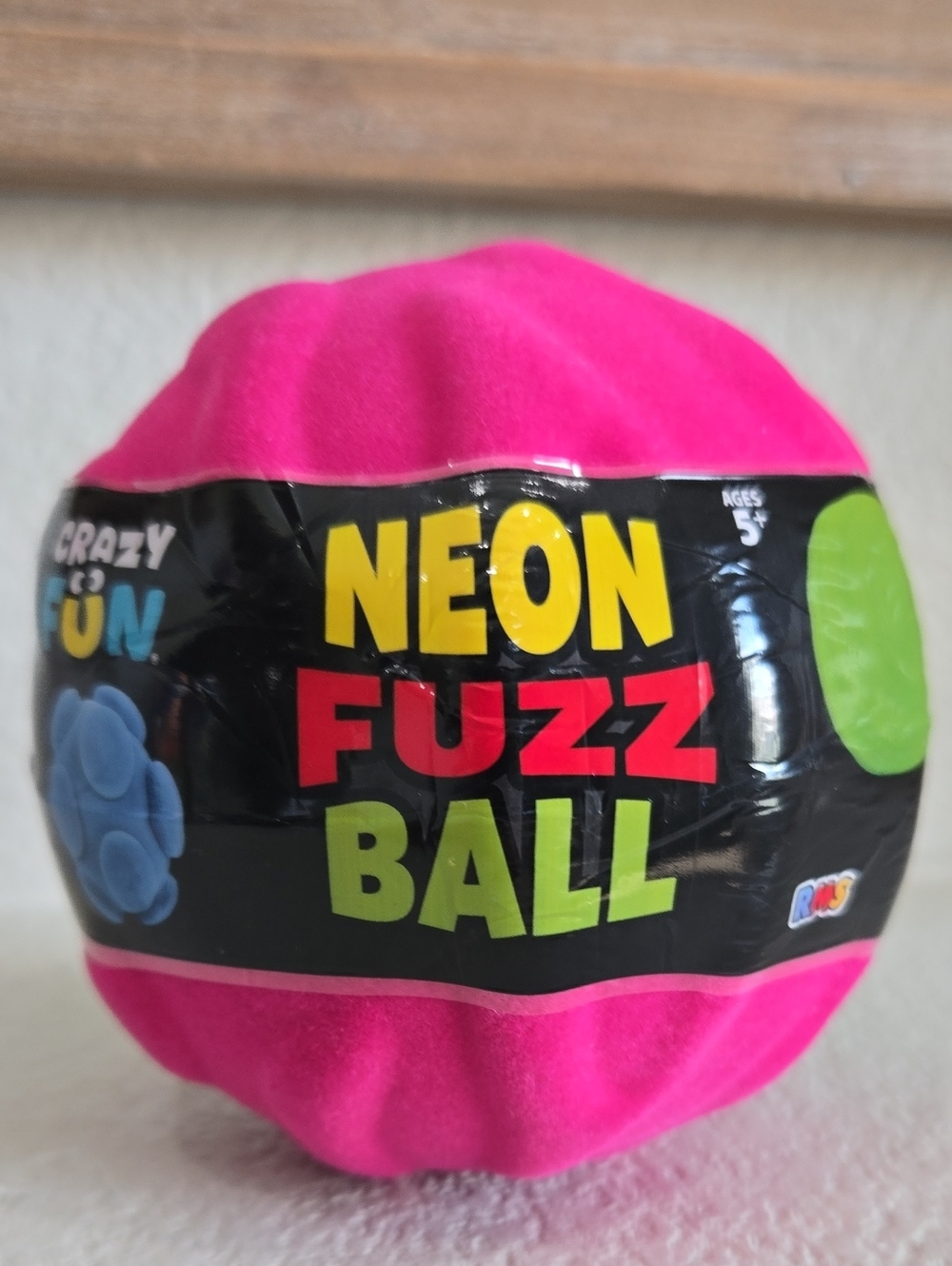 New Neon Fuzz Ball - Pink